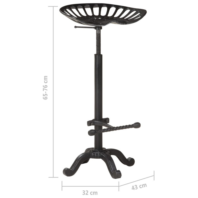 Quam Swivel Adjustable Height Counter Stool with Metal Frame