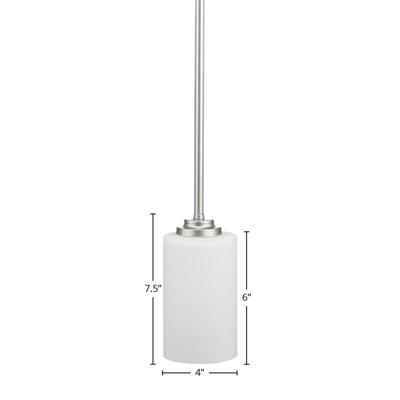 Luminaire suspendu 1 lumière Iris, Chrome brossé