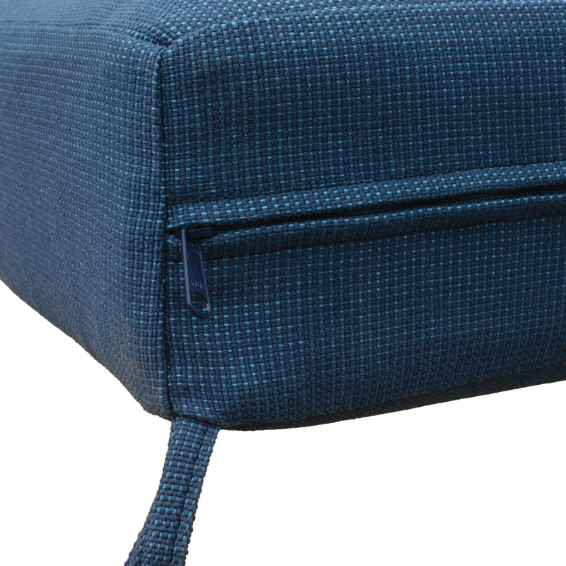 Ensemble de coussins de patio Tommy Bahama, Sunbrella résistant à la décoloration et à l'eau pour canapés de patio, canapés modulaires et chaises longues, l 24 po x P 24 po, 4 po d'épaisseur, réversible, bambou Bay Cobalt