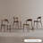 Beige-white+Nut-brown Solid back side Chair(Set of 2)