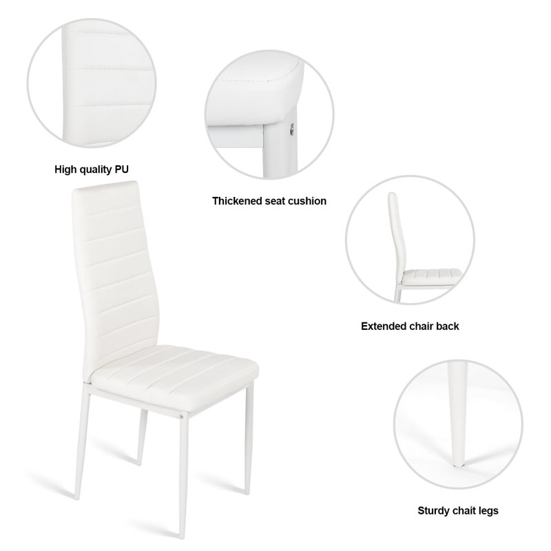Davids Upholstered Dining Chair（Set of 2）, White