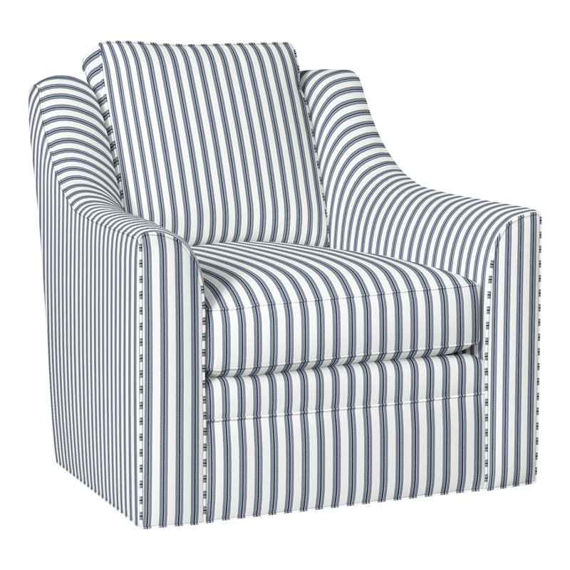 Fauteuil pivotant American Bungalow Nicholas, Perigold excel denim