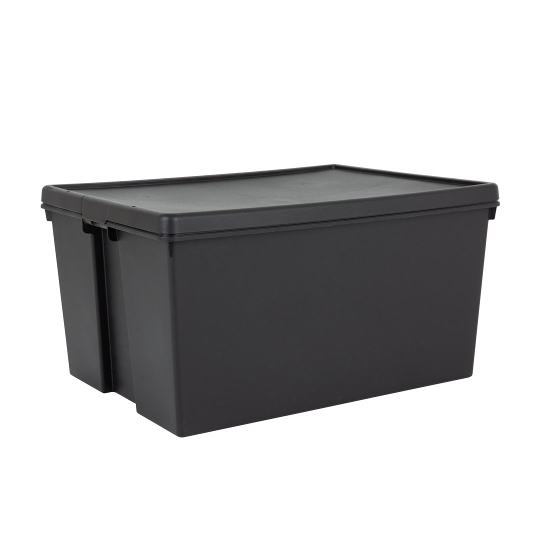 Wham Bam 150L Heavy Duty Box & Lid Black Recycled