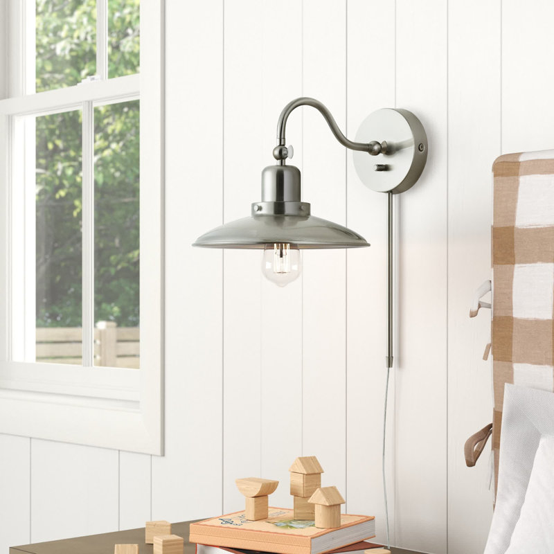 Lampe avec bras pivotant Antosia, Nickel brossé