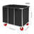 35.43X25.6X31.5” Commercial Laundry Cart With Wheels-229124702