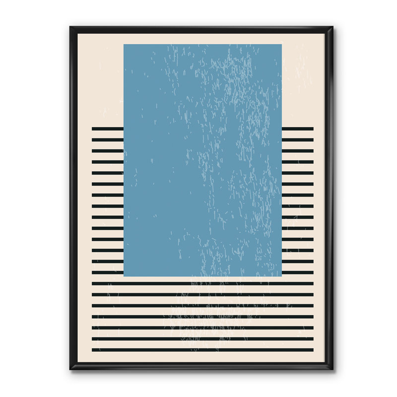 " Minimal Geometric Compostions Of Elementary Forms XII ", 32" H x 24" W x 1" D, Black Framed Canvas