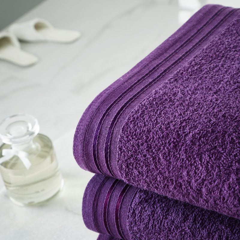 4pk Wilsford Bath Sheet 75x135, Purple