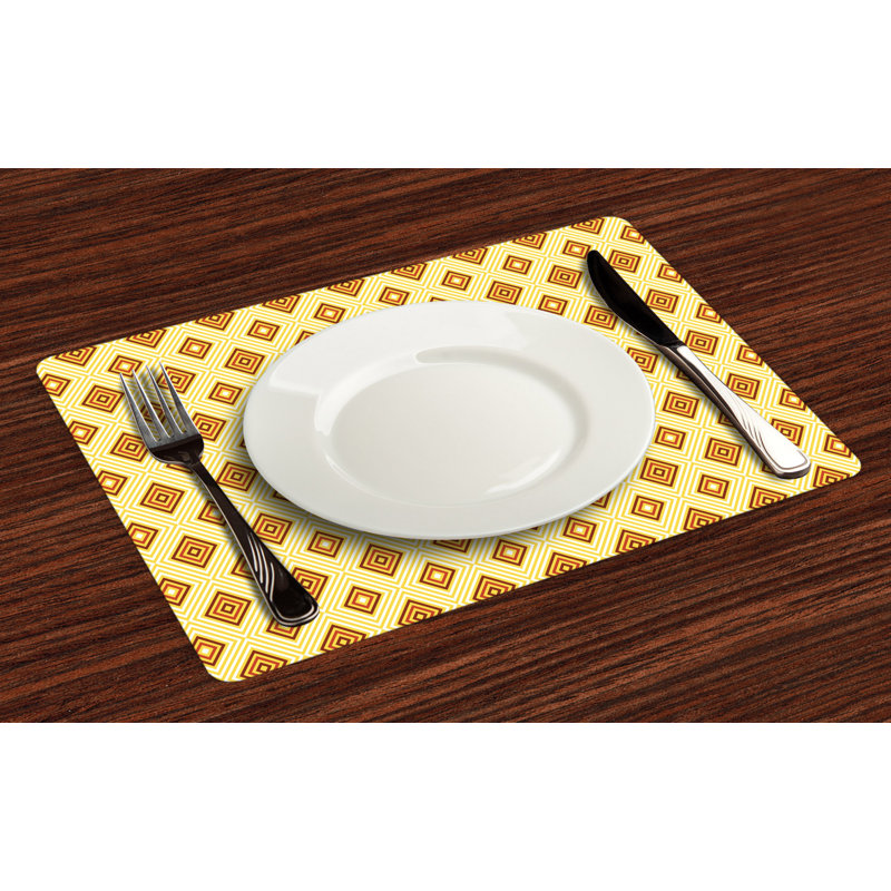 Polyester Geometric Rectangle Placemat