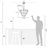 9-Light Dimmable Tiered Glass Chandelier