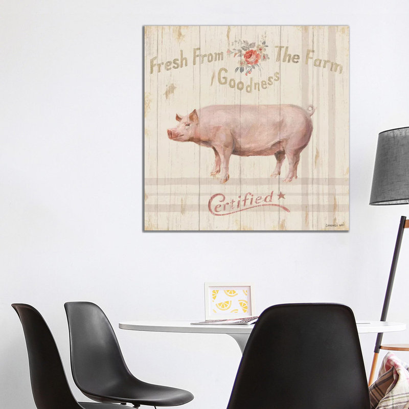 «Farm Patchwork VI» par Danhui Nai - impression d'art graphique, Toile tendue, Aucun mat, H 37 po x l 37 po x P 1,5 po