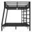 Metal Bunk Bed For Teens And Adults,Space-Saving/Noise Reduced/No Box Spring Needed,Black-418072902