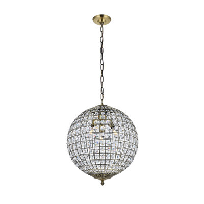 Andrews Dimmable Metal and Globe Pendant
