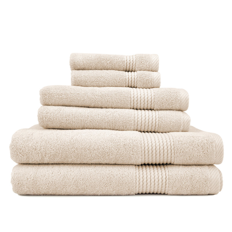Ensemble de serviettes 6 pièces Adlena, Beige