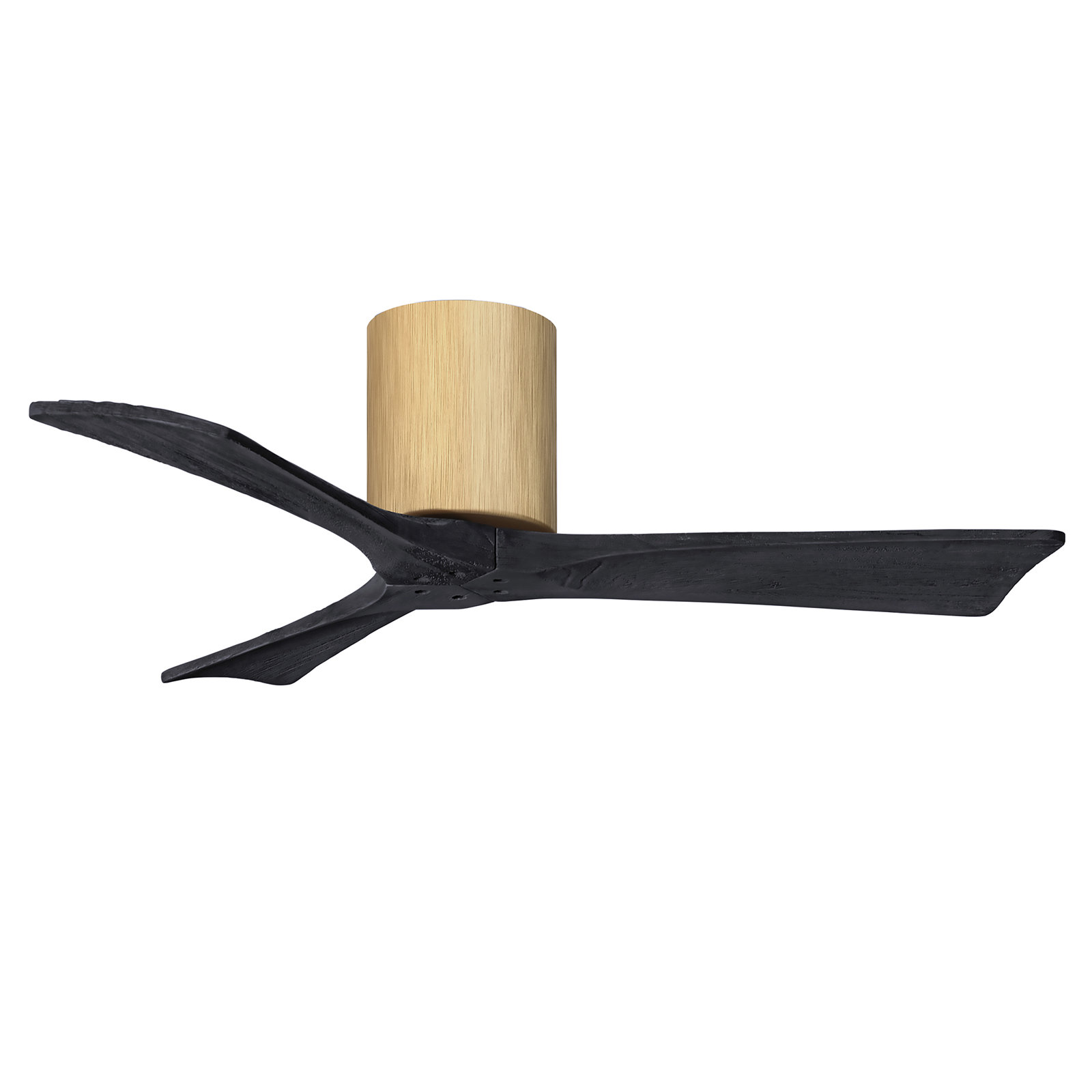 Olivier 3 Blade Ceiling Fan, Matte Black, Light Maple, 42"