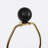 Abstract O Shaped Matte Black Metal Base Table Lamp
