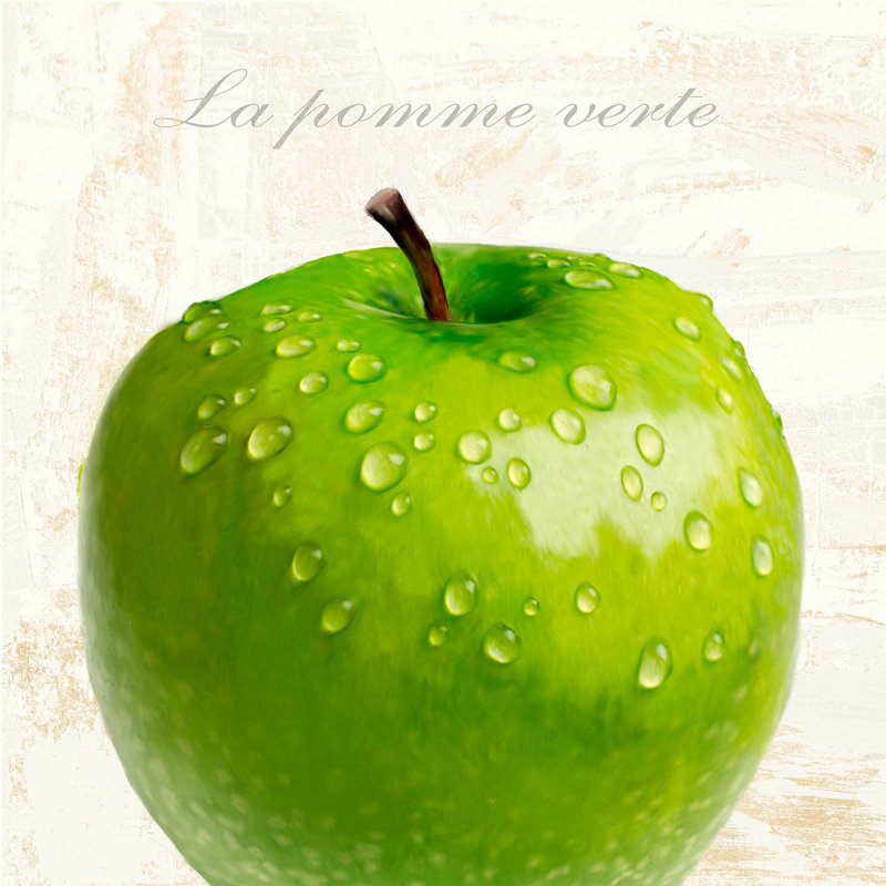 The Green Apple - Wrapped Canvas Art Prints, 70cm H x 70cm W x 4cm D