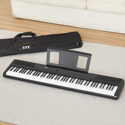 Digital Piano 88 Key Semi Weighted For Beginners, 88 Key Full Size Electric Piano Keyboard With Stand