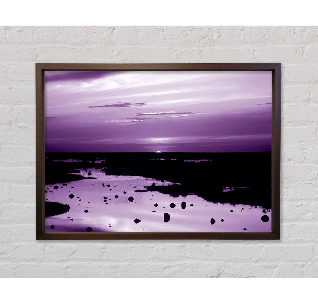 Purple Ocean Surprise - Einzelner Bilderrahmen Kunstdrucke auf Leinwand