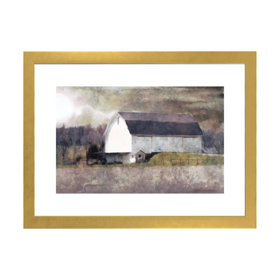 " Rustic White Barn Scene I " by Bluebird Barn