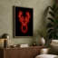 Neon Deer Modern - Wrapped Canvas-450936726-450936733