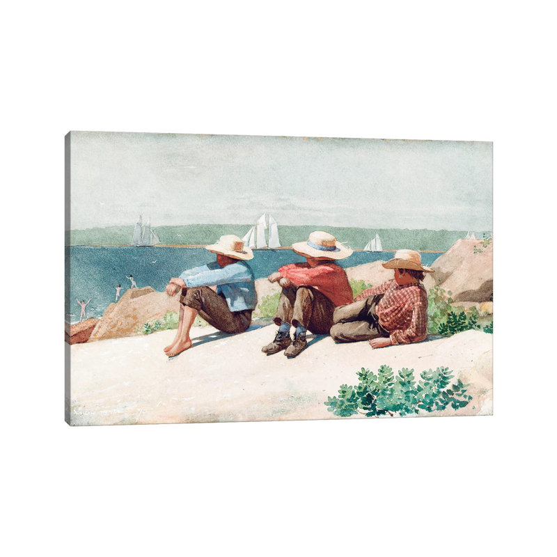 Watching The Ships, Gloucester, 1875 by Winslow Homer - Wrapped Canvas Gallery-Wrapped Canvas Giclée
