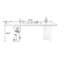 Bureau brun clair + noir + bois massif rectangulaire transparent + fer + acrylique-109793356