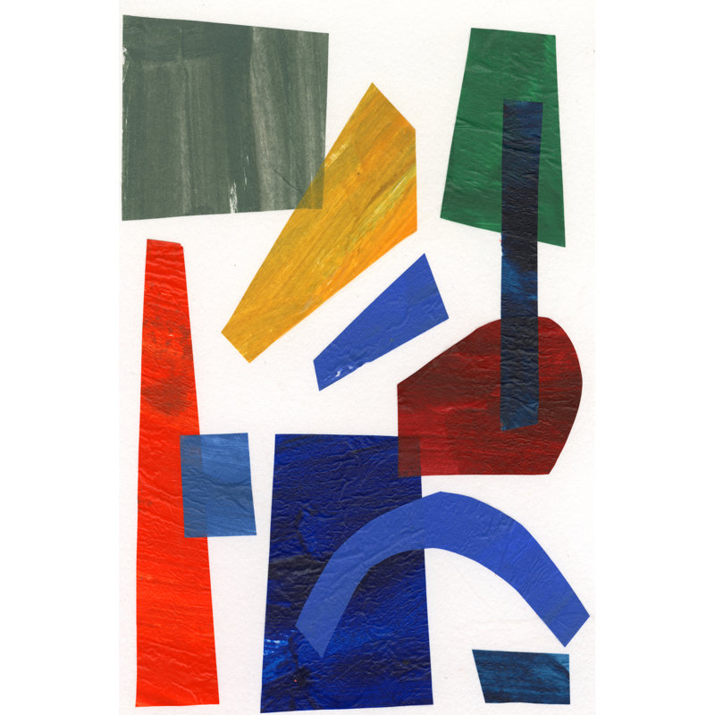 Colourful Shapes I 1 Piece Wrapped Canvas Painting, 30cm H x 20cm W