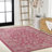 Delcine Bohemian Textured Weave Floral Fuchsia/Light Gray Indoor/Outdoor Rug-687384262