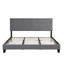 Lit tapissier très grand - Aucun sommier gris requis. Tête de lit à lattes de bois facile à assembler. 77,72 po Largeur: 87 lb, poids: 600 lb, charge maximale, 84,73, profondeur, 45, hauteur, cadre, lin, 93,5, poids du colis-65209199