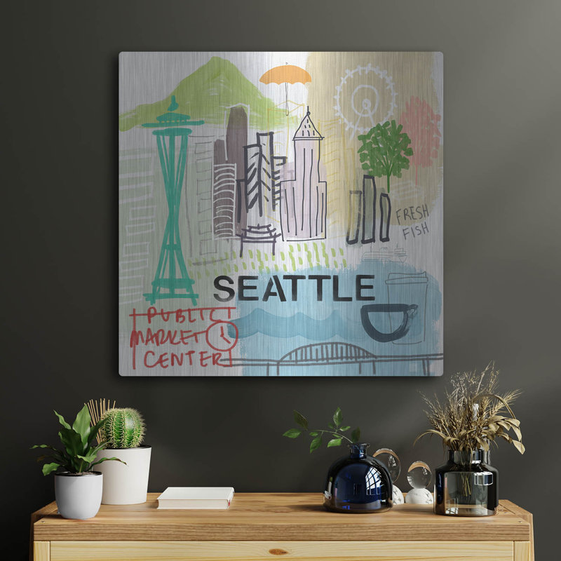 "Seattle" par Linda Woods, H 24 po x l 24 po