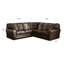  Canapé modulaire en L en cuir véritable de 104 po de largeur Hopwood-2132331298