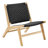 Saoirse Faux Leather Wood Accent Lounge Chair-100030976-100028711