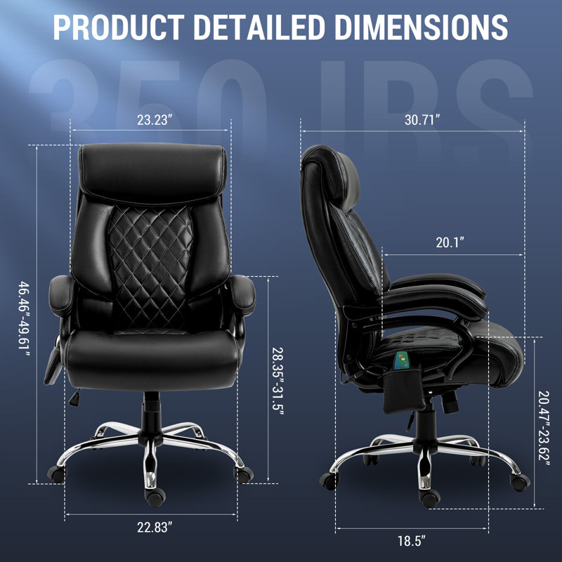 Fauteuil de bureau ergonomique inclinable avec fonction de massage