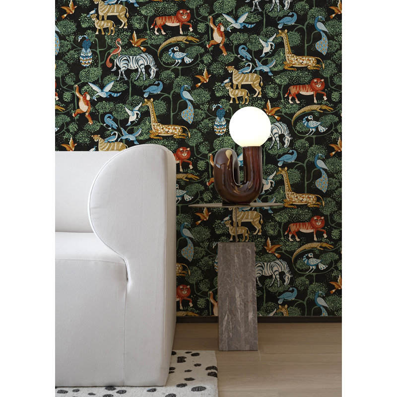 Rigby Jungle Animals Wallpaper, Black