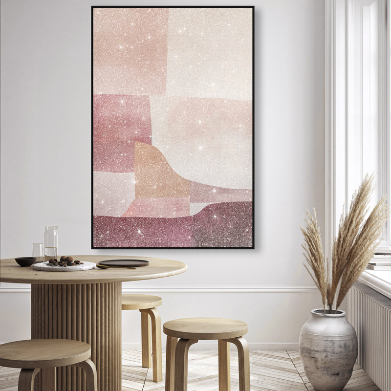Ruby Dreams II Canvas Abstract Print by Oliver Gal, Black Frame, 10 x 15, 55"H x 37"W, Black Frame