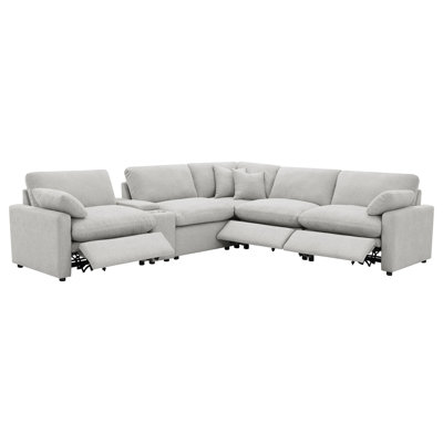 Yelton 6-piece Modular Power Reclining Sectional Grey