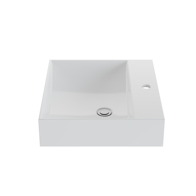 Cantrio ST-1916 19.1 inch SolidTech Matte White Solid Surface Countertop Bathroom Sink