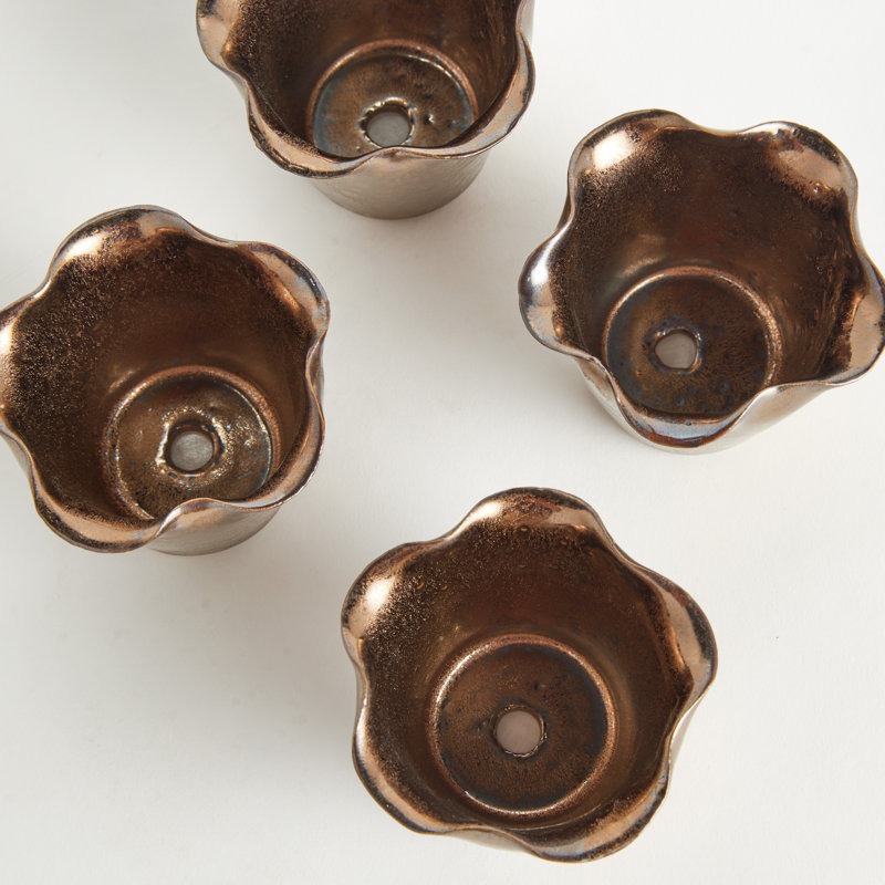 LYDIA MINI POTS, ENSEMBLE DE 4, Bronze