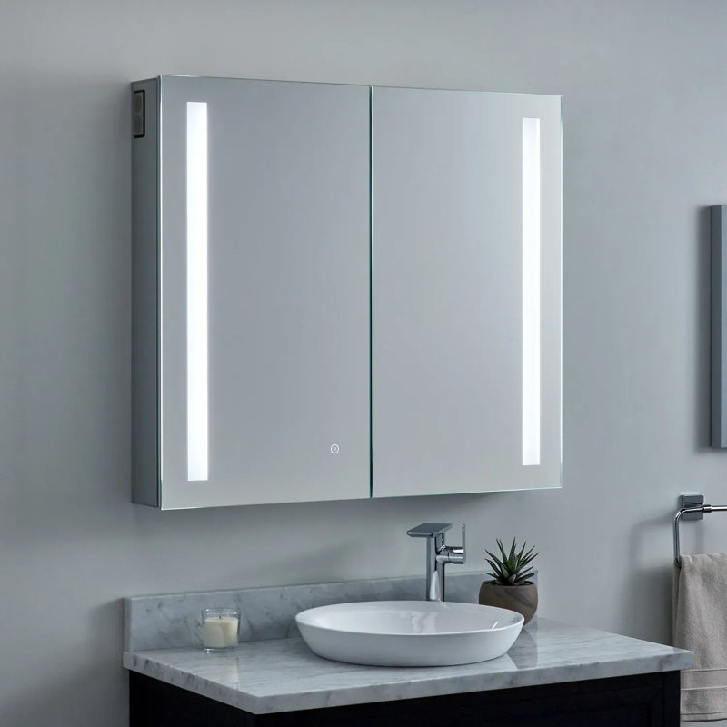 53" Seren Lighted Medicine Cabinet with Tunable LED and Wireless Speaker, 35"