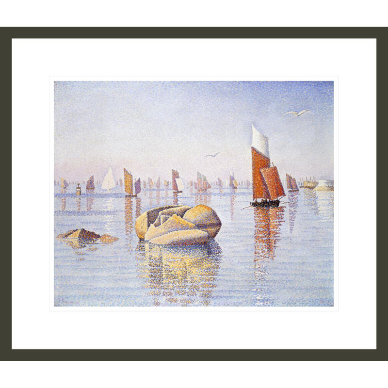 Concarneau Quiet Morning par Paul Signac - Estampe numérique encadrée, H 17,75 po x l 20,64 po