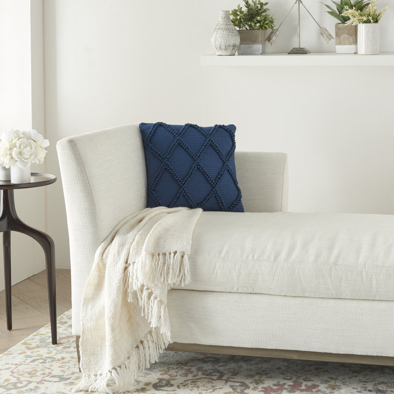  Housse de coussin carré et insert, Bleu marine