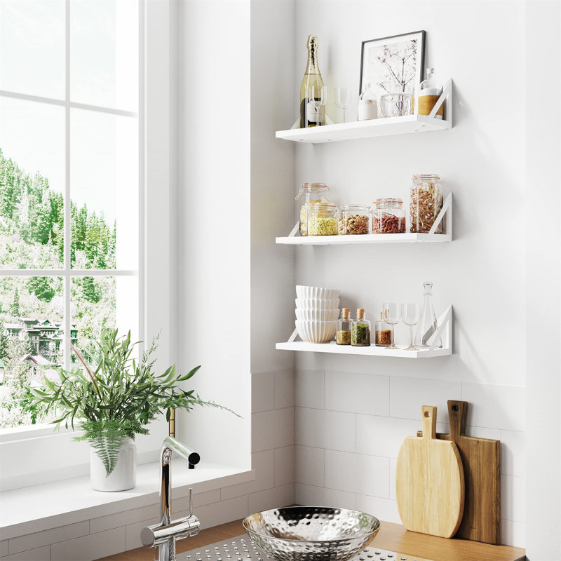 Allida Wood Floating Shelf