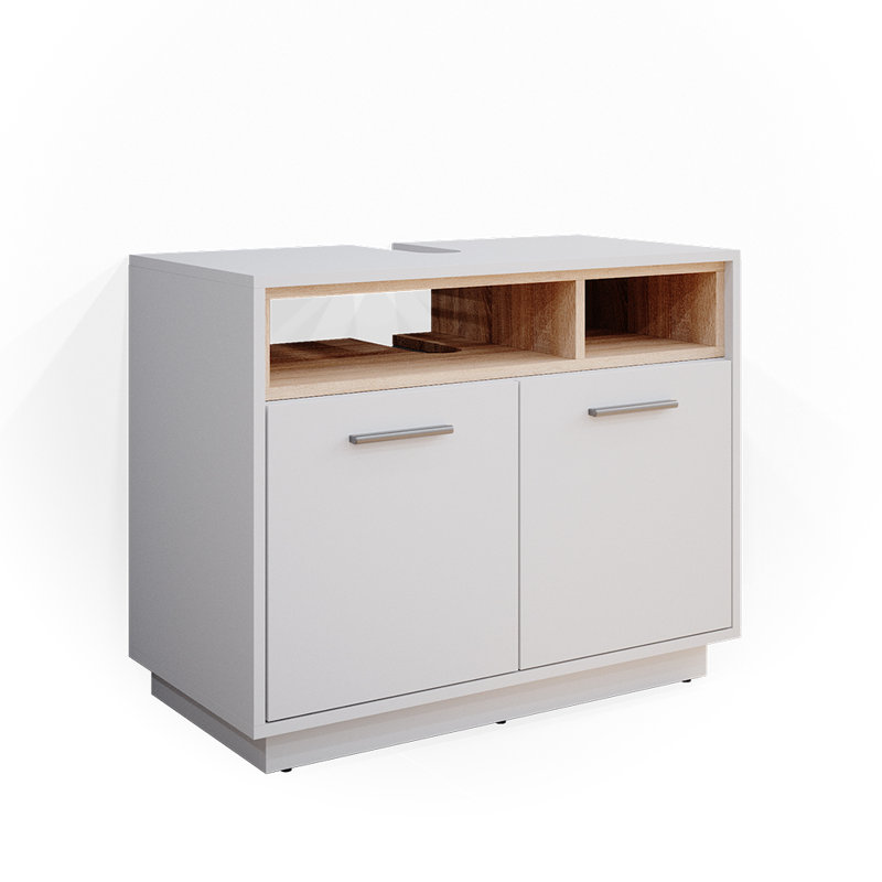 80Cm Free-Standing Single Bathroom Vantity Base Only, White