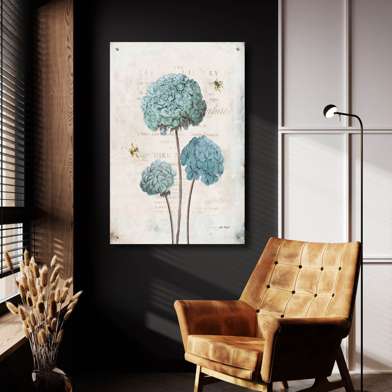 «Geranium Study 1» par Katie pertiet, art mural en verre acrylique, H 36 po x l 24 po x P 0,2 po