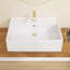 Lavabo de salle de bain mural en céramique rectangulaire encastrable blanc avec lavabo intégré pour salle de bain 22,5 "x P 17,5"