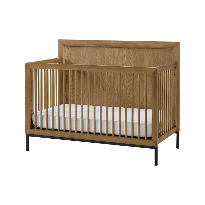 Lit de bébé convertible standard en bois massif et manufacturé