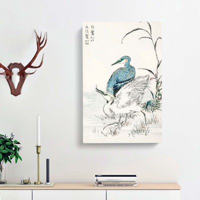 Heron & Egret by Numata Kashu - Wrapped Canvas Print