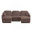 Canapé surdimensionné en U de 105 po en chenille, canapé à assise profonde avec repose-pieds mobile, coussins ronds exquis et coussins de dossier matelassés, pieds de cadre de base encastrés, assemblage facile-1166326368-1166326991