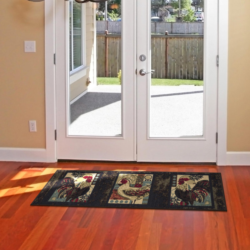 Non-Slip Rubberback Rooster Kitchen Kitchen Mat