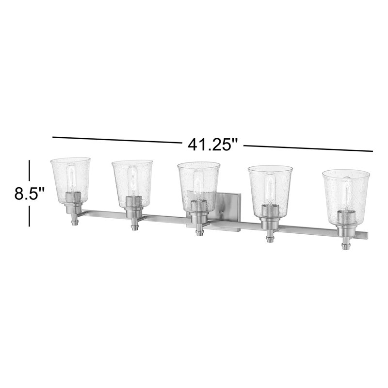 Masham 5 - Light Dimmable Vanity Light, Matte Black